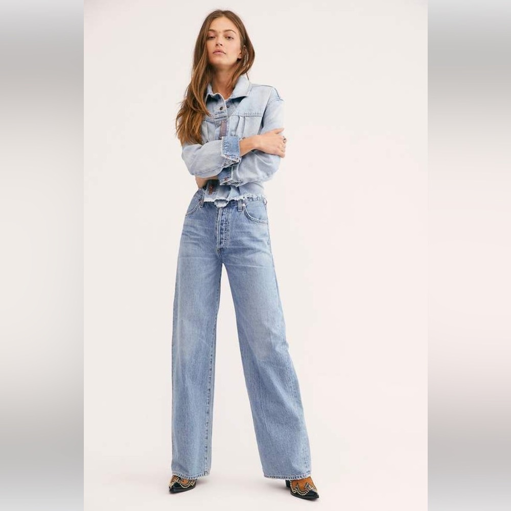 Citizens Of Humanity Light Blue Wide Leg Jeans